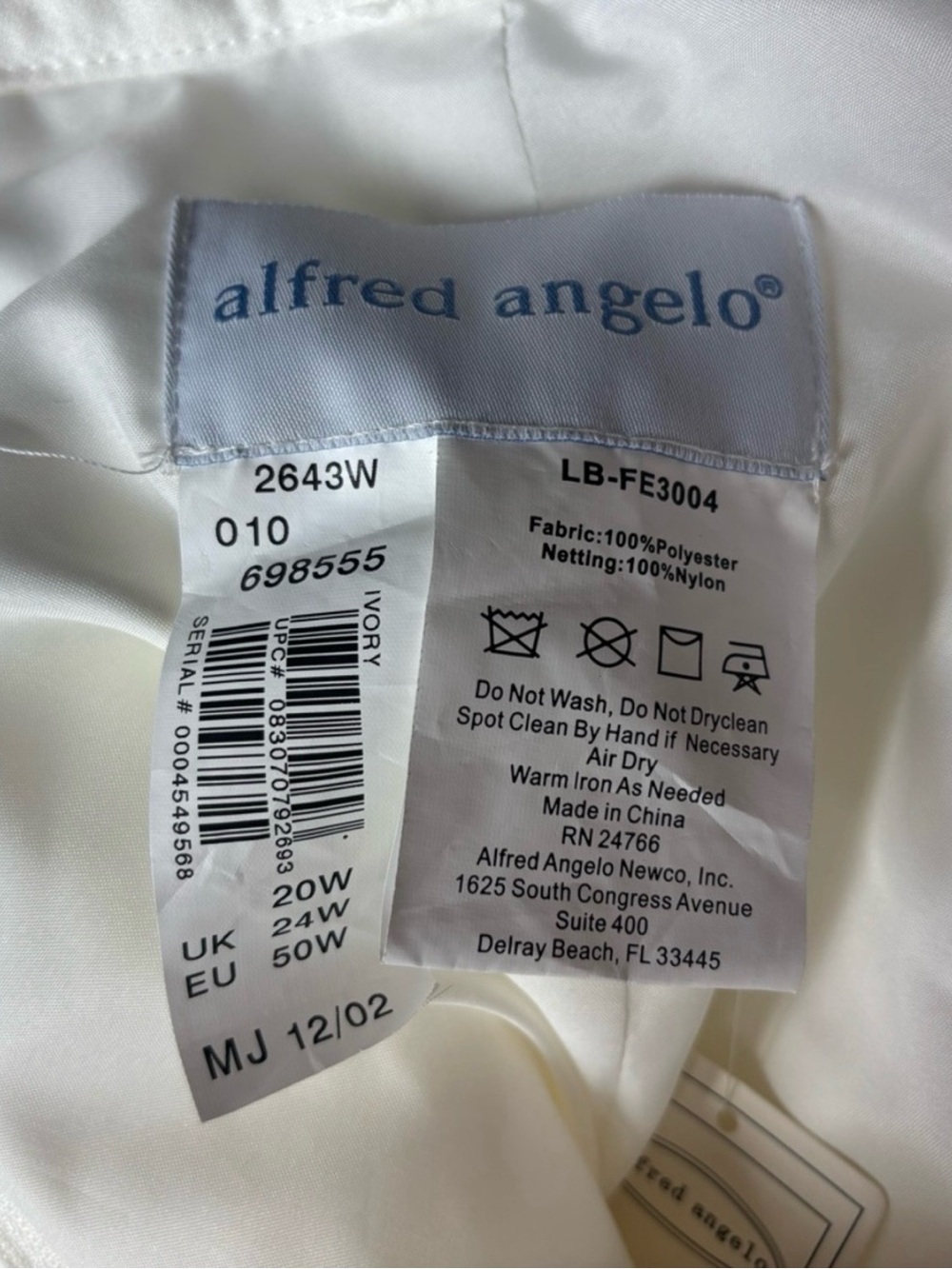 Alfred Angelo White Layered Organza Ruffle Ball Skirt - Picture 6 of 8